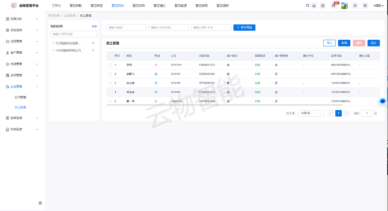 物业人员管理